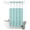 Teal, Seafoam, White, variant on No Hook Shower Curtain, Purple Shower Curtains for Bathroom with See Through Top Window, Farmhouse Vintage Purple Solid Color Modern Waterproof & Washable Bath Curtain Stand Up Stall 36"x72"