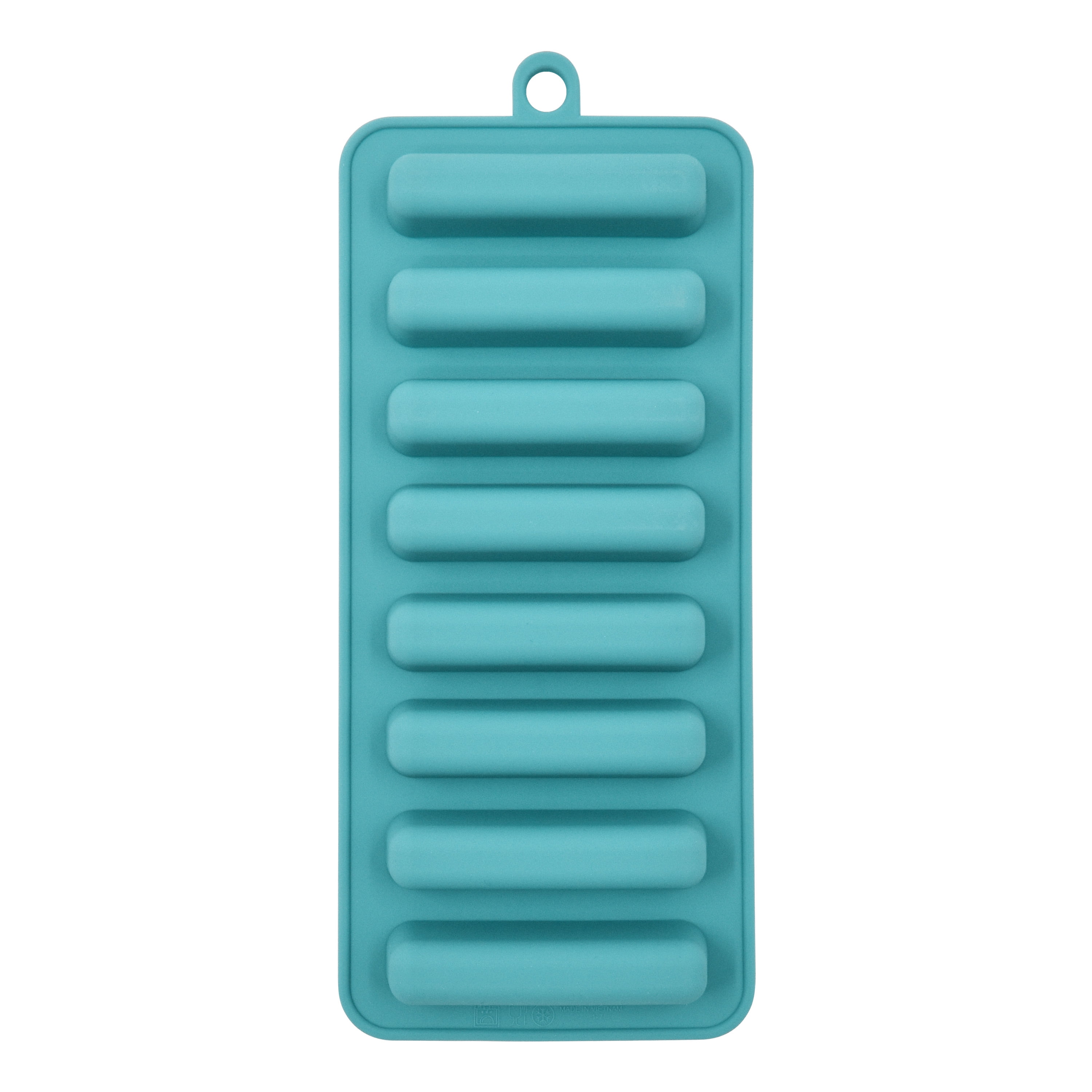 (4 pack) Mainstays Silicone Water bottle Ice Cube Tray Blue, Made for Cold Drink Preparation and Easy Use