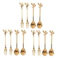 thumbnail image 1 of Juego de cucharas y tenedores para café y té, 12 unidades (6 cucharas y 6 tenedores), 4,7 pulgadas, 1 of 4