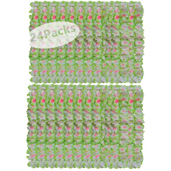 Party Favor Forellfit, paquete de 24 leis hawaianos, color verde, 106 cm