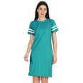 thumbnail image 1 of Inkmeso Robe T-Shirt Sportive à Col Rond pour Femmes à Rayures à Manches Courtes d'Été Décontractée Tee - TP-2TG, 1 of 8