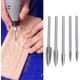 thumbnail image 1 of Juego de 5 unidades de brocas para tallado y grabado de madera, cortador de fresado, herramientas de tallado de raíz para bricolaje, herramienta de tallado para carpintería Kuyhfg Sin marca, 1 of 5