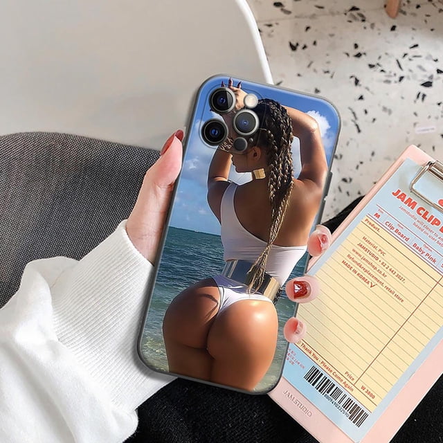 Funda de teléfono para iPhone, carcasa de silicona para chica, Bikini de playa con culo caliente, para Apple 11, 12, 13, 7, 8, SE, XR, XS, 14, 6, 6s Pro Plus Max Fivean unisex