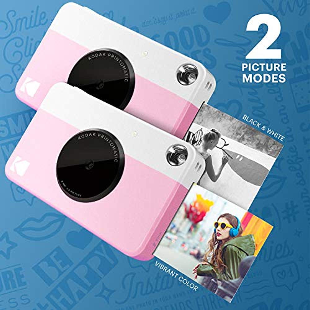Kodak PRINTOMATIC Digital Instant Print Camera (Pink), Full Color