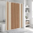 thumbnail image 6 of Brown Stripes Bathroom Shower Curtains with 12 Hooks Polyester Waterproof Shower Curtain for Stalls and Bathtubs Geometric Modern Vintage Lines Simple Art Decorative Bathroom Curtain 66x72 Inches, 6 of 9