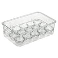 thumbnail image 1 of BPA Free Refrigerator Organizer Bins, Stackable Egg Holder, 18 Egg Tray, 1 of 7