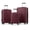 Purple, variant on 3-Piece ABS Hardshell Luggage Set, Lightweight Durable Suitcases with Spinner Wheels and TSA Lock, 20/24/28 Inch