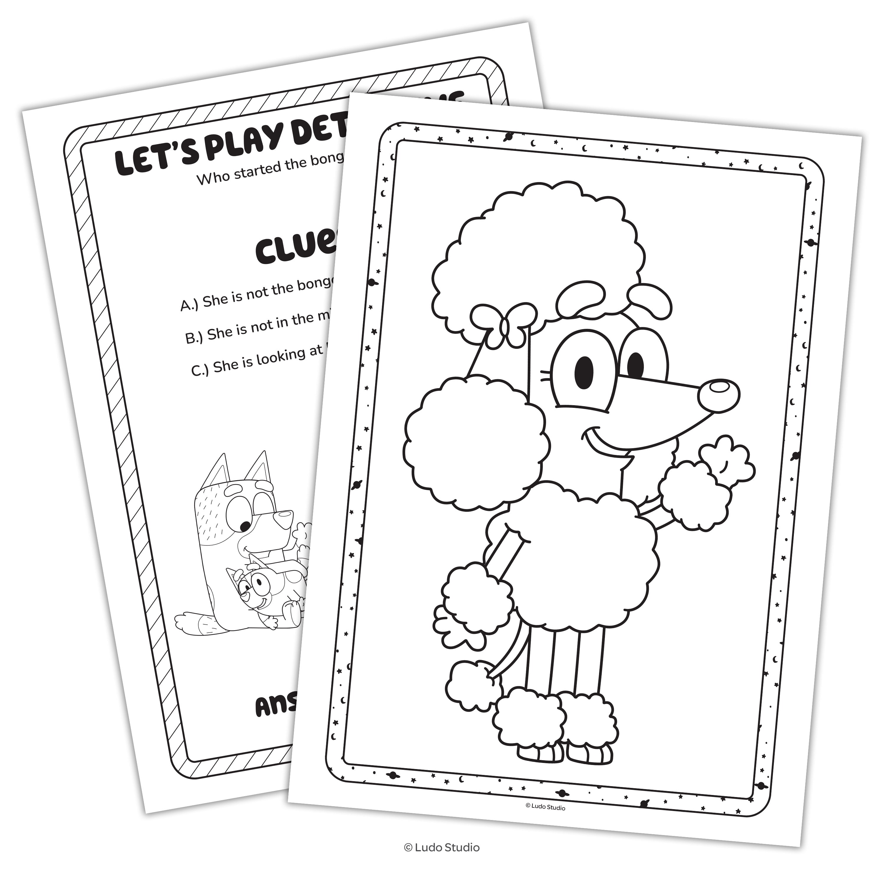Bluey 48-Page Coloring Book with 4 Crayons, Paperback by Bendon