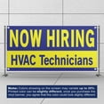 thumbnail image 3 of Now Hiring HVAC Technicians 13 oz Heavy Duty Vinyl Banner Technician Jobs Available Help Wanted Sign for Business Advertising Indoor/Outdoor Single-Sided with Metal Grommets (1.5x5 ft, Bl & Ye), 3 of 6