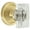 Satin Brass, variant on Grandeur Circcr_Prv_234_Cs Carre Crystal Solid Brass Privacy Door Knob Set - Brass