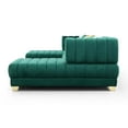 thumbnail image 7 of Marigold Green Velvet U-Shaped Double Chaise Sectional Sofa Gold or Silver Legs, 7 of 7
