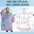 thumbnail image 4 of Oversized Wearable Blanket Hoodie,Dreamy Pastel Sky Sherpa Blanket Hoodie with Super Pockets,Super Warm Fuzzy Pullover for Women & Men, 4 of 6