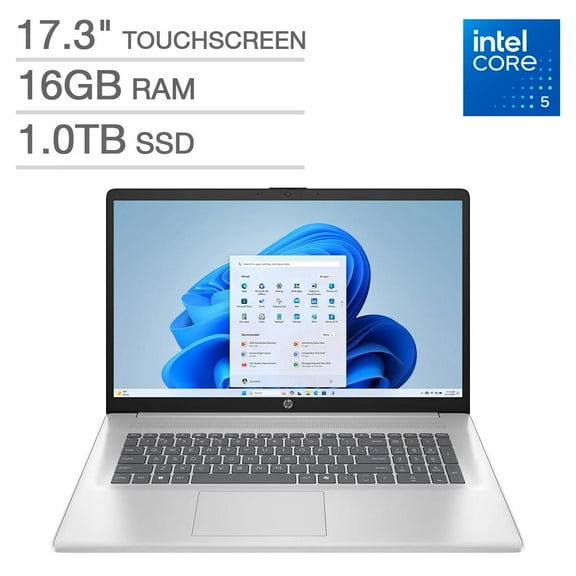 HP 17.3" HD  Touchscreen Laptop - Intel Core 5 120U - (1600 x 900) - 16GB Memory - 1TB SSD - Windows 11 Home