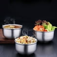 thumbnail image 2 of WEUVEB Microwave Safe Bowls Stainless Steel Bowl Silver 1PC Salad Mixing 304 Stainless Steel, 2 of 8