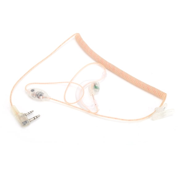 Talkie Earpiece, Built-in MIC Transparent Tube Intercom Earphone Distortion Free With Earplug Sleeve For For Black,Beige