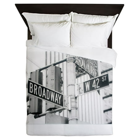 CafePress - NY Broadway Times Square - Queen Duvet