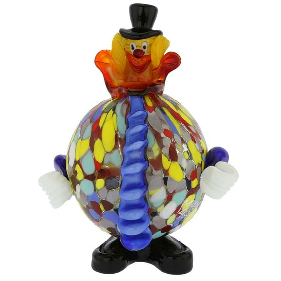 GlassOfVenice Murano Glass Clown - Round