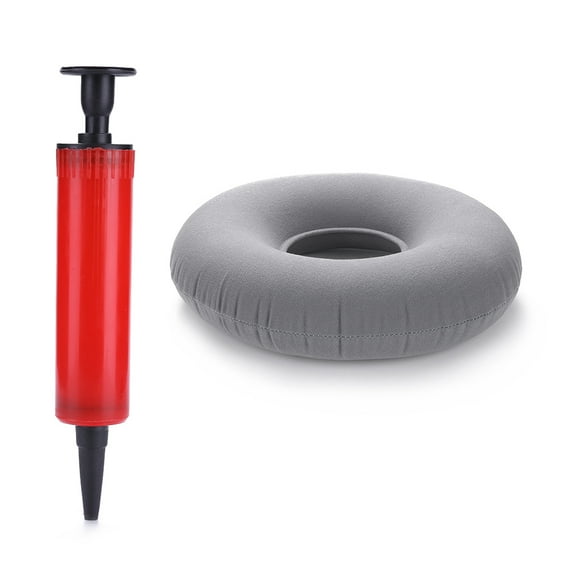 Yibooy Tailbone Pain Relief Donut Seat Cushion for Hemorrhoids Pressure Sores (Grey)
