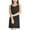 Black, variant on Kaemgyyd Women Sleep Dress Soft Solid Color V Neck Spaghetti Strap Sleepwear Summer Sleeveless Scoop Neck Camis Nightgown