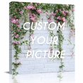 thumbnail image 2 of Pink Spring Floral Wall Art Painting on Canvas, Green Summer Botanical Flowers Canvas Art Home Prints Wall Art Framed Modern Artwork for Living Room Bedroom Wall Decor 20x20in, 2 of 9