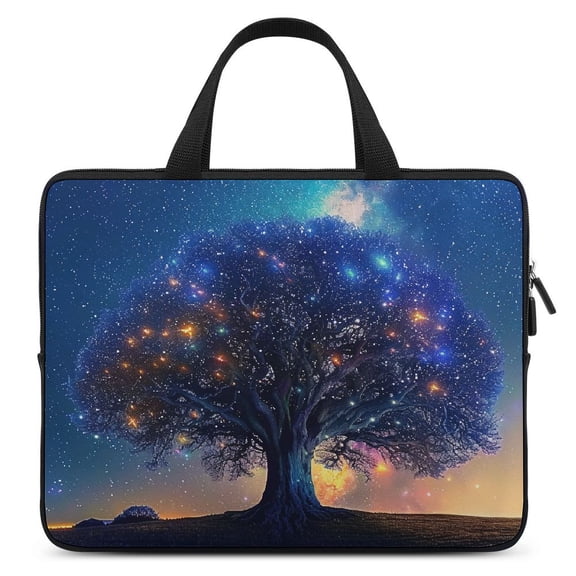 JRXY Stars Laptop Bag Diving Fabric Soft Carrying Travel Case Computer Protective Handle Case 10inch