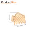 thumbnail image 2 of Unique Bargains 280Pcs Ribbon Crimp Clamp Ends, 8mm Bookmark Pinch Crimp Ends, Fasteners Clasp Crimp Ends, Light Golden, 2 of 6