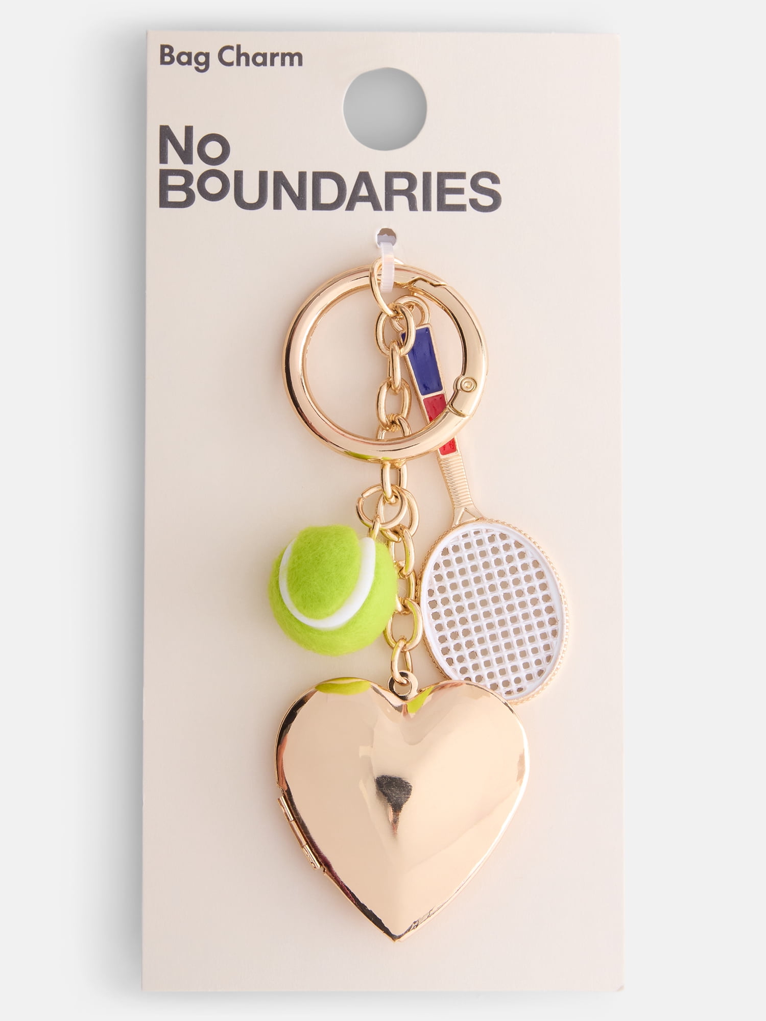 No Boundaries Women's Tennis Bag Charms, Gold Tone