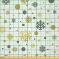 thumbnail image 2 of Ambesonne Christmas Fabric by the Yard Microfiber, Snowy Winter, 3 Yards, Grey Yellow White, 2 of 2