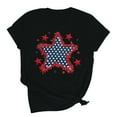thumbnail image 2 of Cavosen Patriotic T Shirts for Women Petite 4th of July Short Sleeve Round Neck Tops American Flag Print T Shirts Lady XL Red White and Blue Casual Shirts Patriotic Tunic Tees Patriotic Outfits, 2 of 7