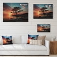 thumbnail image 4 of Designart "Sunset Dusk Charm III" Landscape Sunset Print on Natural Pine Wood, 4 of 5