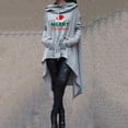 thumbnail image 2 of VEKDONE Christmas Hoodie Sweatshirts for Women 2024 Clearance Sale Trendy Print Long Sleeve Pullover Blouse Casual Medieval Vintage Tops with Pockets Iregular Hem Cloak Robe, 2 of 4