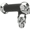 thumbnail image 3 of Pro Grip Skull Cruiser Chrome/Black Grips for 1" Handlebars (PA0862HDSKCR), 3 of 4