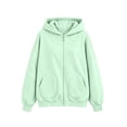 thumbnail image 4 of Bibifish Womens Hoodies Full Zip Long Sleeve Oversized Soft Fleece Relaxed Fit Outerwear Pullover Tops With Pocket, 4 of 4