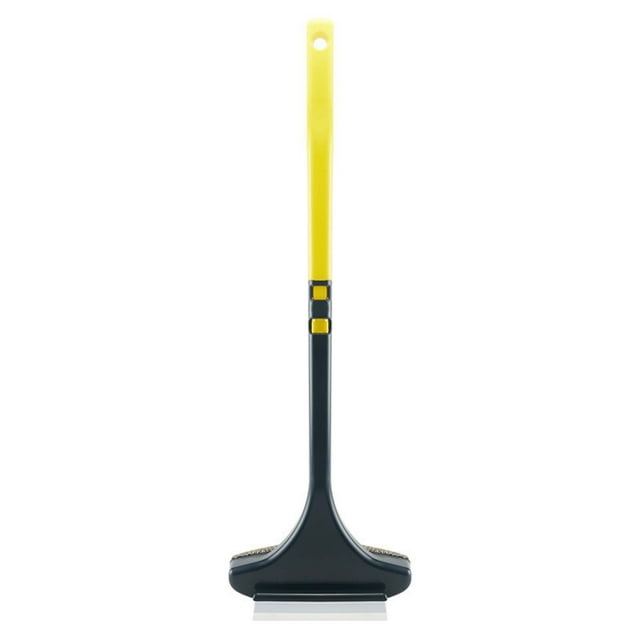 Brosse pour Vitres d'Écran, Nettoyage Sans Démontage, Raclette pour Vitres, Double Usage Sec et Humide, Résistante à l'Abrasion, Manche Allongé, Facile à Ranger, Réutilisable