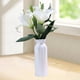 thumbnail image 3 of Florero Geométrico de Plástico Blanco, Pequeño Jarrón para Decoración de Salón, 3 of 6