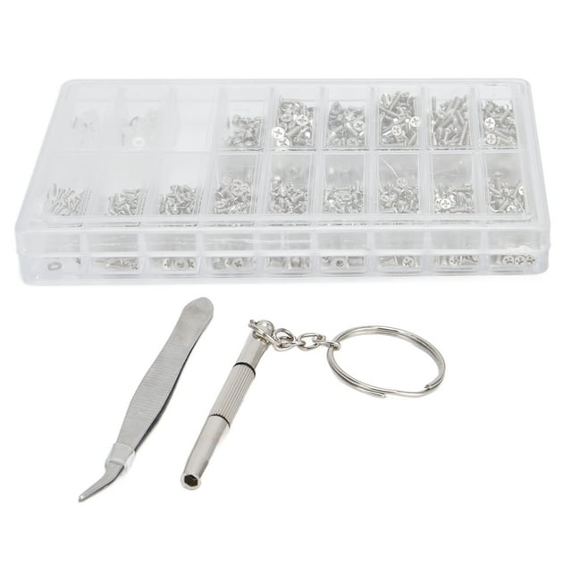 Kit de herramientas de reparación de anteojos, 1000 piezas Kit de reparación de anteojos Herramienta de reparación de relojes Kit de reparación de anteojos Rendimiento potente