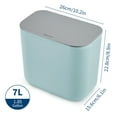 thumbnail image 2 of 1.8 Gallon Kitchen Hanging Small Trash Can with Stainless Steel Lid, Odor-Free Compost Bin, Space-Saving Garbage Can for Cabinet, Under Sink, RV, Bathroom, Green, 2 of 7