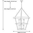 thumbnail image 2 of Vanity Art 10 Candle Style Light Wagon Wheel Chandelier Light Fixture | Modern Hanging Ceiling Lights Fixtures for Dining Room Living Room Bed Room, Kitchen, Classic Black/Brass Dust, SJT31910BK-BD, 2 of 9