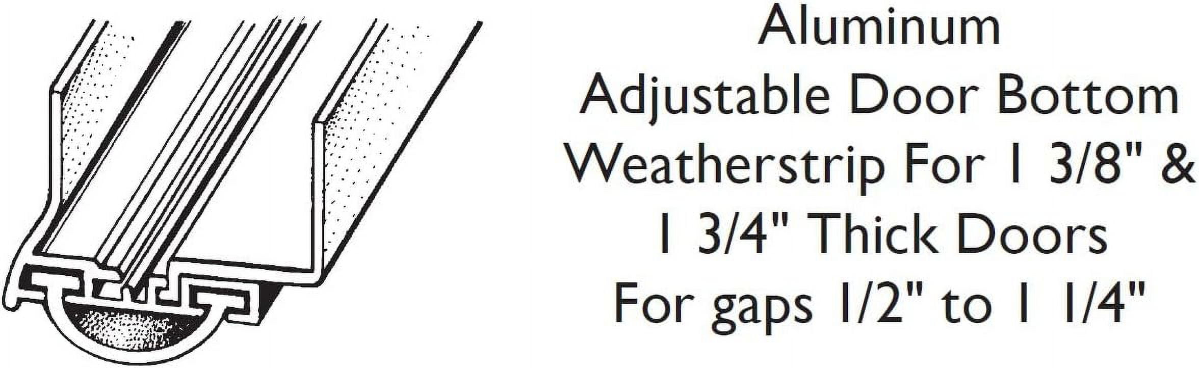 36" White Adjustable Door Bottom Weatherstrip
