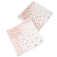 thumbnail image 3 of KAKOWELY 50 servilletas desechables de lunares para bodas, cenas, fiestas, hoteles y restaurantes (oro rosa), 3 of 4