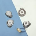 thumbnail image 5 of 4pcs Snap Buttons Rings Jewelry Adjustable Snap Jewelry Ring Charms Metal Ring Accessory Snap Interchangeable Alloy Snaps DIY Rings for Women Finger Ring Jewelry Making Supplies, 5 of 7