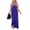 Blue, variant on Women’s Sleeveless Maxi Dress with Cross Halter Neck and Loose Fit Long Length Casual Summer Sundress Black L