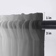 thumbnail image 5 of Ombre Black White Valance Curtains for Kitchen/Living Room/Bathroom/Bedroom Window, Rod Pocket Small Topper Half Short Window Curtains Voile Sheer Scarf, Simple Abstract Striped Farmhouse 42"x18", 5 of 8