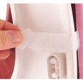thumbnail image 3 of Toalla de mano de pana, cálida en otoño e invierno, cubierta de inodoro impermeable de PU, felpa espesa, toalla de mano a rayas con botones (rosa), 3 of 5