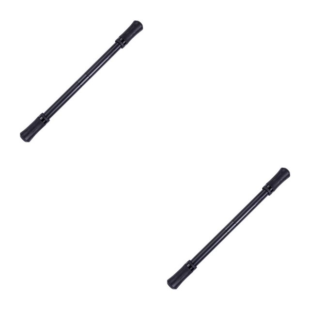 Transemion Beginner Rotating Pens Portable Stress Relief for Spinning Pencils Coordination Exercise Decompression Anti- Toy Type 1 Black 2Set