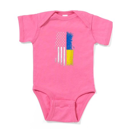 

CafePress - Ukrainian American Flag Pride Ukraine Us Body Suit - Cute Infant Bodysuit Baby Romper