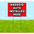 thumbnail image 1 of Android Auto Installed Here (18" x 24") Yard Sign, Includes Metal Step Stake, 1 of 6