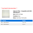 thumbnail image 2 of Cabin Air Filter - Compatible with 2003 - 2008 Mazda 6 2004 2005 2006 2007, 2 of 2