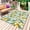 Teal, variant on Lemon Leaves Outdoor Rug 6x9 Ft - Reversible Patio Rug Outdoor Camping Rugs, Yellow Vertical Stripes Spring Flowers Washable Indoor Outdoor Area Rugs, Non-Slip Outdoor Carpet Runner for Deck/Porch