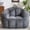 Grey, variant on Giant Bean Bag Chairs for Adults, 47 Inch Oversized Bean Bag Couch with Armrests, Lazy Floor Lounge Sofa Comfy Reading Chair for Living Room, Bedroom & Dorm, Beige